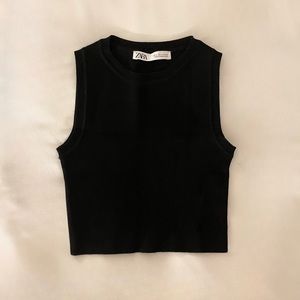 ZARA CROPPED KNIT TOP